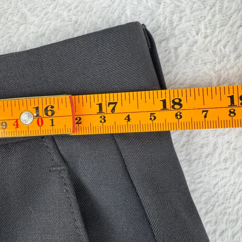 Lauren Ralph Lauren Dress Pants Mens 34x32 Black 100% Wool Natural Stretch Flat